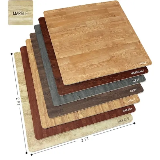 Sorbus 24" Interlocking Floor Tile Mats, 12ct. Marble {6}