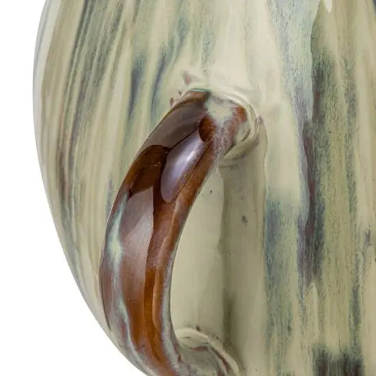 Hello Honey® 14" Multicolor Reactive Glaze Hand-Painted Stoneware Vase with Handles {8}