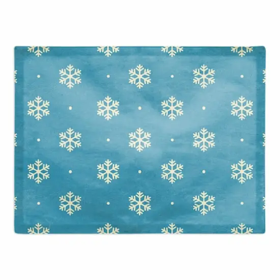Simple Snowflake 18x14 Poly Twill Placemat {1}