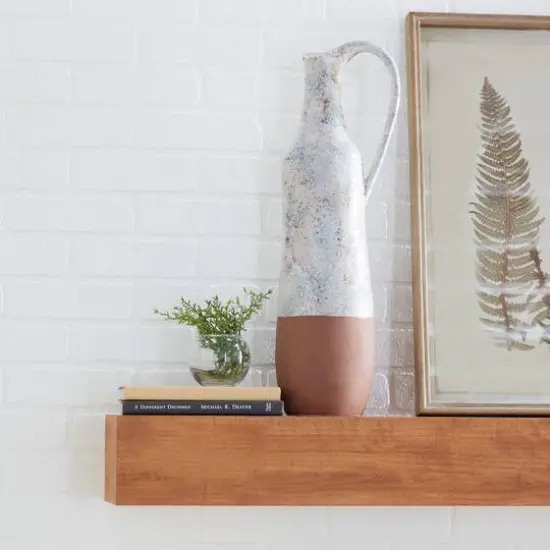 White Ceramic Farmhouse Vase, 23" x 6" x 7" {9}