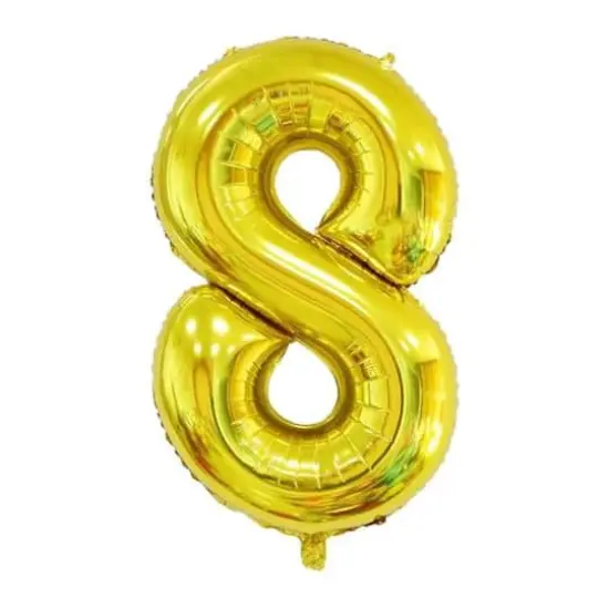 Wizardi 32" Gold Number Foil Balloon 8 {1}