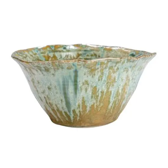 Hello Honey&reg; 5" Teal Round Stoneware Bowl with Reactive Crackle Glaze, 4ct. {7}