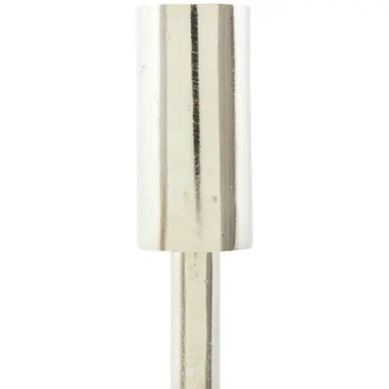 Silver Aluminum Slim Candle Holder with Black Block Base Set {11}