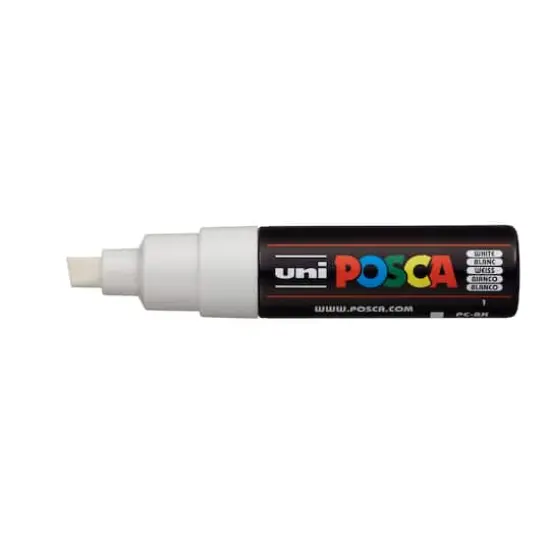 Uni POSCA PC-8K Broad Chisel Tip Paint Marker White {4}