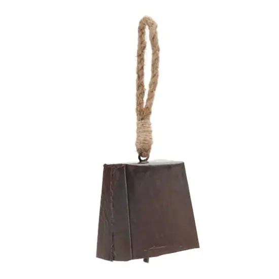 8.5" Bronze Metal Bell Ornament with Jute Rope Hanger, 4ct. {3}