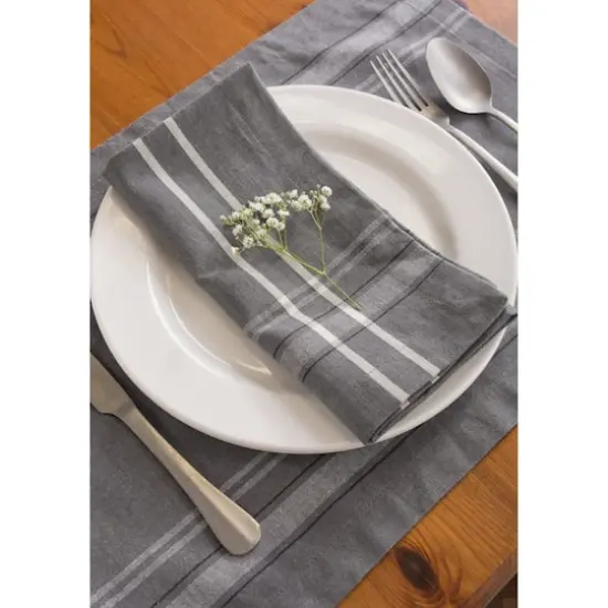 DII&reg; French Chambray Dinner Napkins, 6ct. Gray {9}