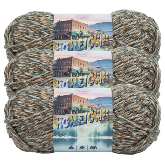 3 Pack Lion Brand&reg; Hometown Variegates Yarn Huntington Foliage {1}