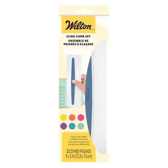 Wilton&trade; 3-Piece Icing Smoother Comb Set {1}