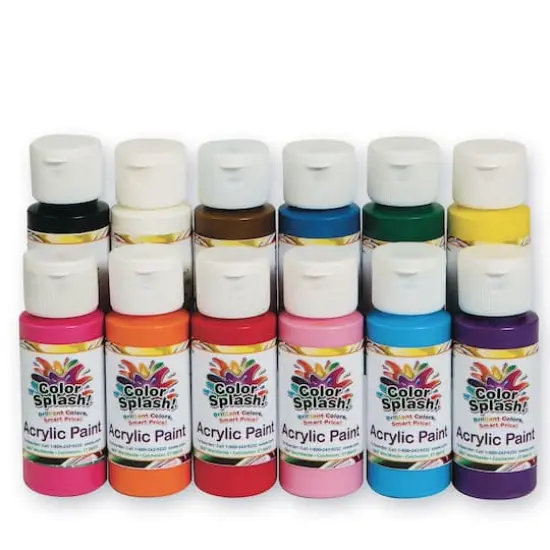 S&S&reg; Worldwide Color Splash!&reg; 12 Color Acrylic Paint Set {1}