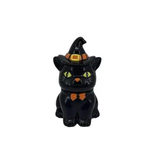 Black Cat Ceramic Cookie Jar by Makery™ {1}