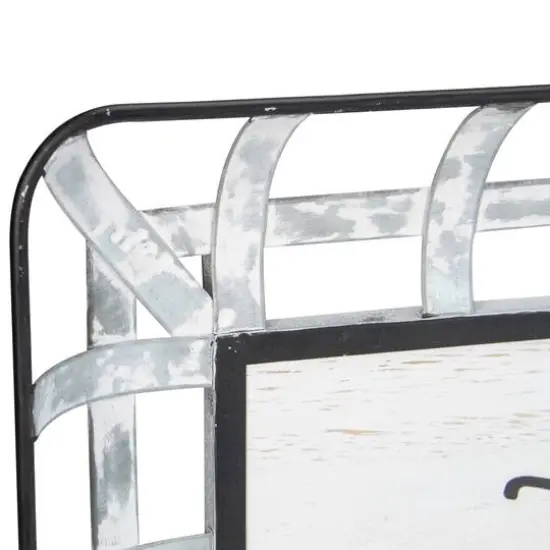 24" Silver & White Pumpkin Thankful Rectangular Wall D&eacute;cor {4}