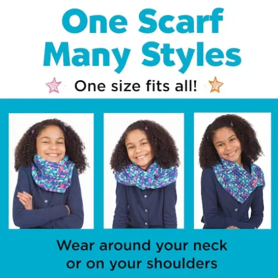 Creativity for Kids Quick Knit Button Scarf Kit {8}