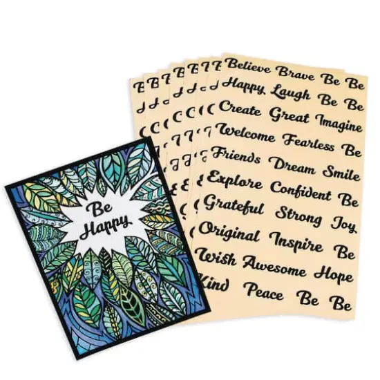 S&S&reg; Worldwide Velvet Positive Word Stickers {1}