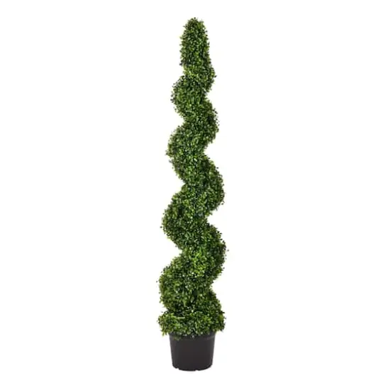 5ft. Potted Green Boxwood Spiral Tree {1}