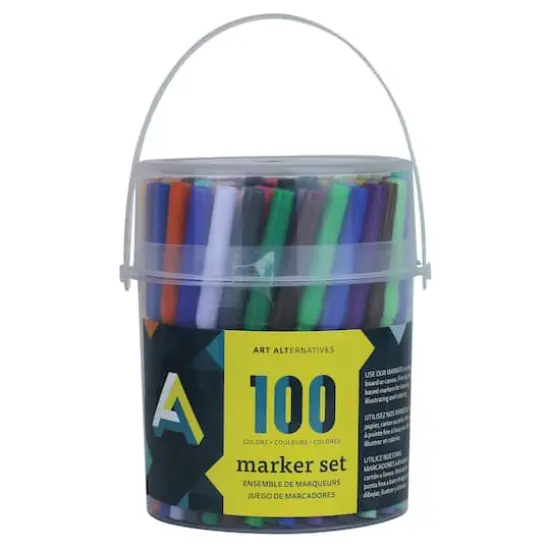 Art Alternatives Fine Tip Marker 100 Color Set {1}