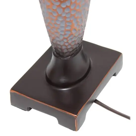 Lalia Home Hammered Bronze Table and Floor Lamp Set {10}