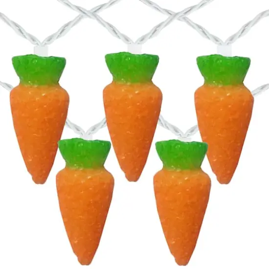 10ct. Orange Carrot Easter String Lights {3}