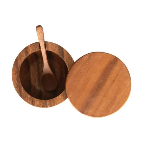 Hello Honey&reg; Acacia Wood Covered Jar with Spoon {7}