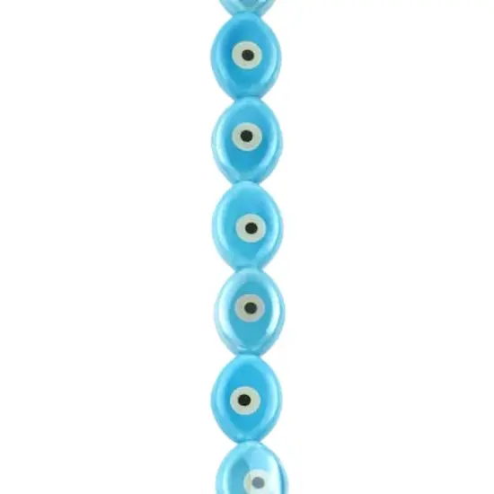 Blue Ceramic Evil Eye Beads, 15.5mm by Bead Landing&trade; {1}