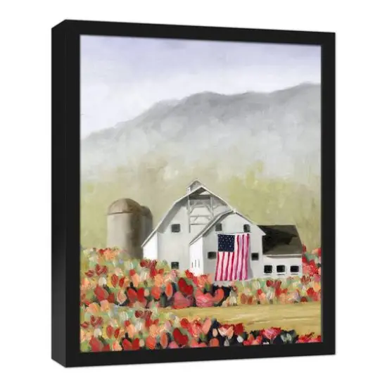 American Farm Black Framed Canvas {3}