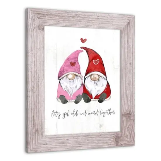 Get Old And Weird Together Gnomes Western White Framed Print {3}