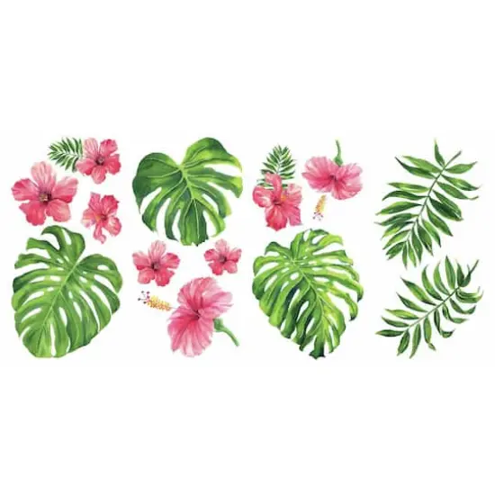 RoomMates Tropical Hibiscus Flower Peel & Stick Decals {3}