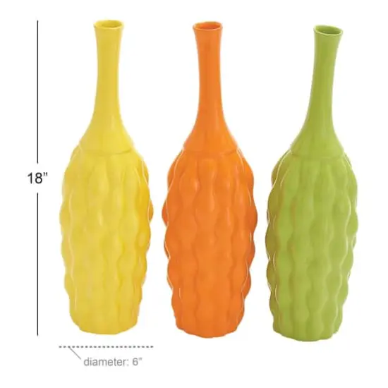 18" Bright Ceramic Coastal Vase Set {10}