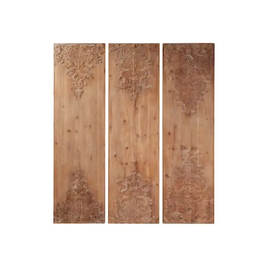 55" Brown Wood Rustic Wall Decor, 3ct. {1}