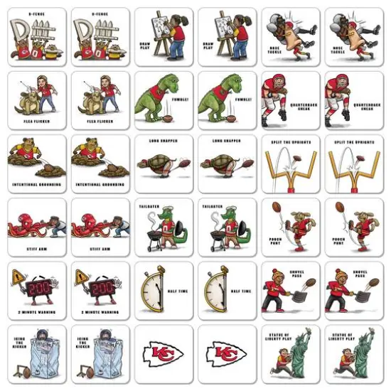 NFL Memory Match Game Kansas City Chiefs {4}