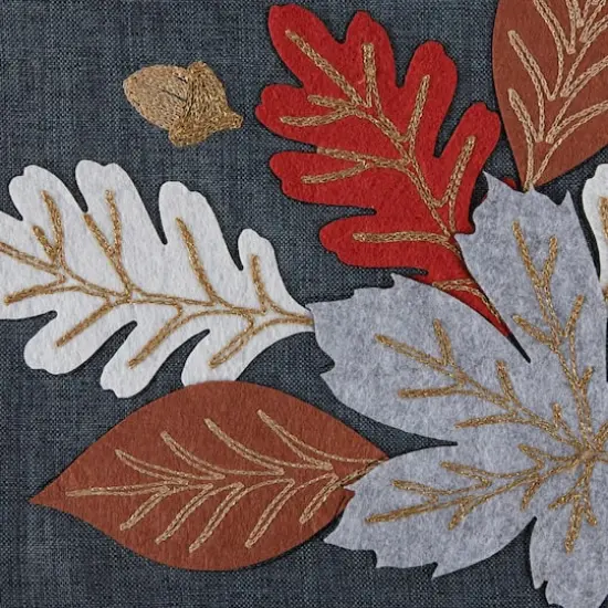 DII&reg; 108" Autumn Leaves Embroidered Table Runner {1}