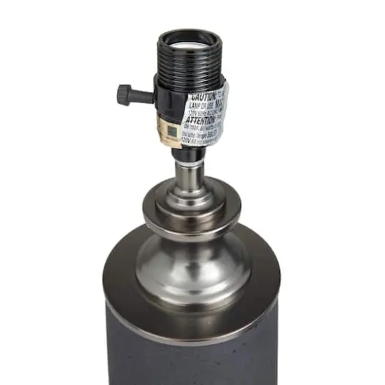 Black Cement Modern Table Lamp, 24" x 14" x 14" {5}