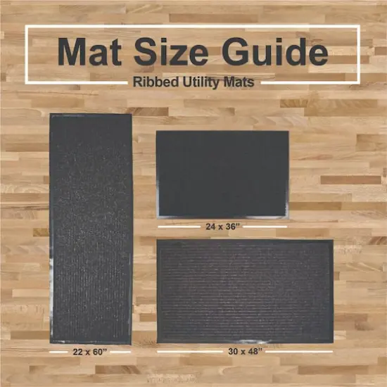 DII&reg; J&M Charcoal Ribbed Walk Off Utility Mat, 30" x 48" {8}