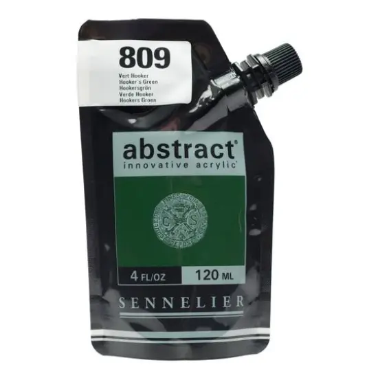 Sennelier Abstract&reg; Satin Acrylic Paint, 4oz. Hooker's Green {1}
