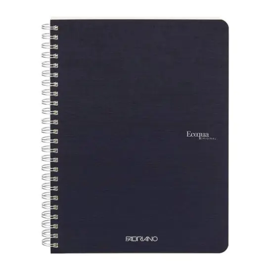 Fabriano&reg; EcoQua Spiral Bound Lined Notebook Navy {1}