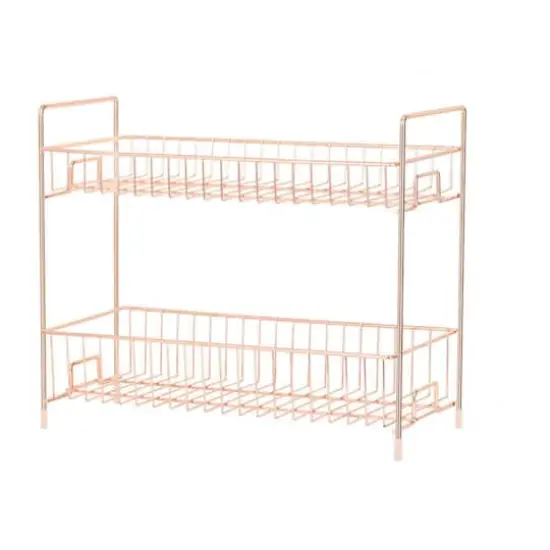 NEX&trade; 14" 2-Tier Rose Gold Countertop Spice Storage Shelf {1}