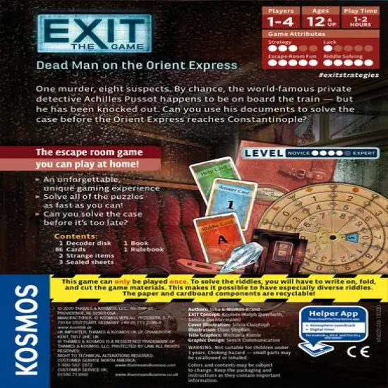 Thames & Kosmos EXIT: Dead Man on the Orient Express Game {3}
