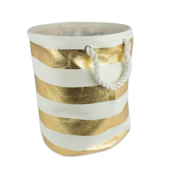 DII&reg; 14" Stripe Woven Paper Storage Bin Copper Stripe {2}