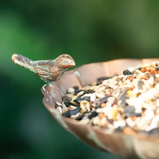 Glitzhome&reg; 25" Faux Copper Patina Finish Hummingbird Hanging Bird Feeder {8}
