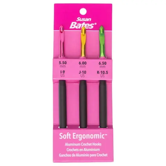 Susan Bates&reg; Soft Ergonomic&trade; Crochet Hook Set, I- K {1}