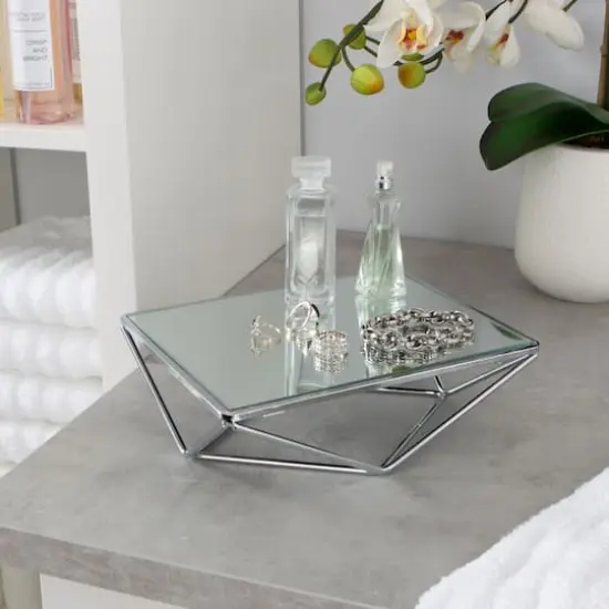 Home Details Chrome Geometric Vanity Mirror {5}
