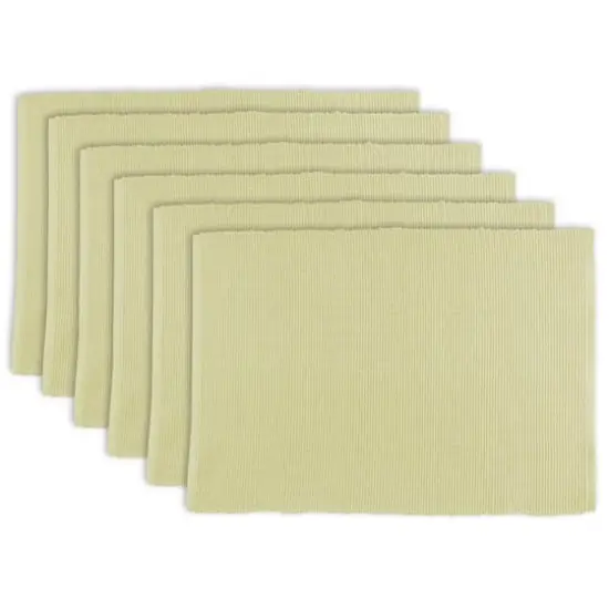 DII&reg; Ribbed Cotton Placemats, 6ct. Natural {1}