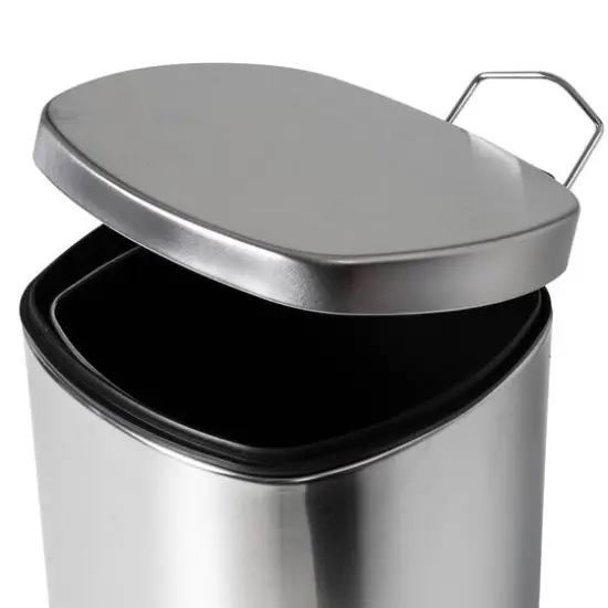 Honey Can Do 12-Liter Stainless Steel Step Trash Can {4}
