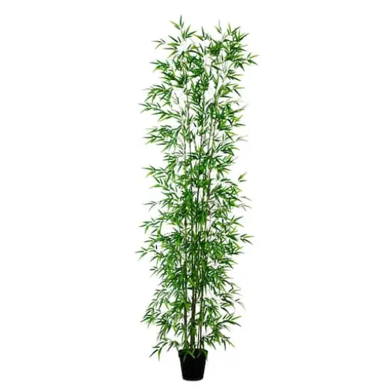 11ft. Potted Artificial Green Bamboo Tree {1}