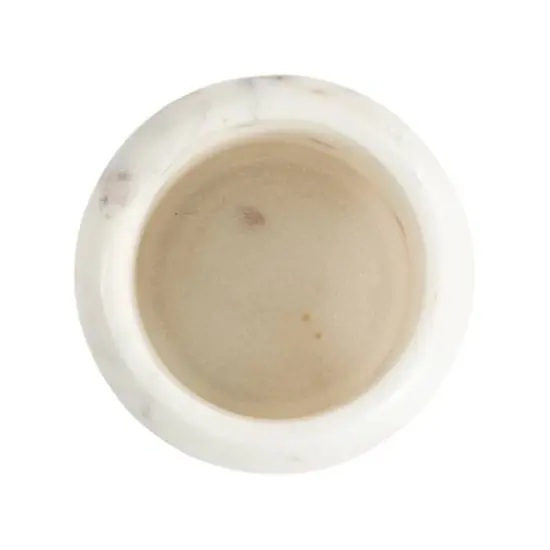 Hello Honey® 3.25" White Marble & Mango Wood Pinch Pot with Lid {6}