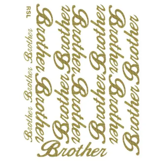 JAM Paper Brother Gold Standard Script Stickers {1}
