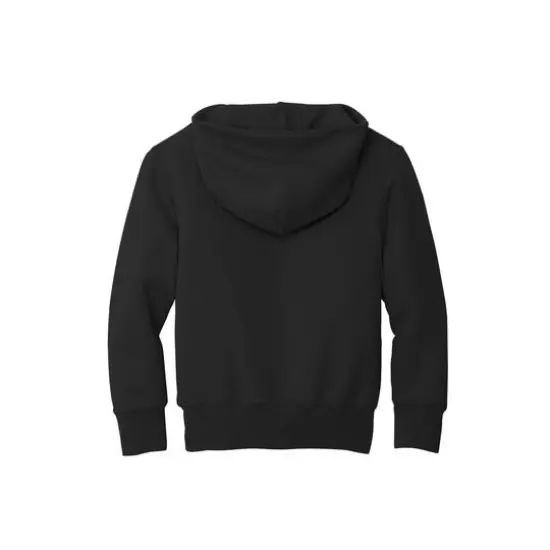 Port & Company&reg; Neutrals Youth Core Fleece Pullover Hooded Sweatshirt Jet Black {4}