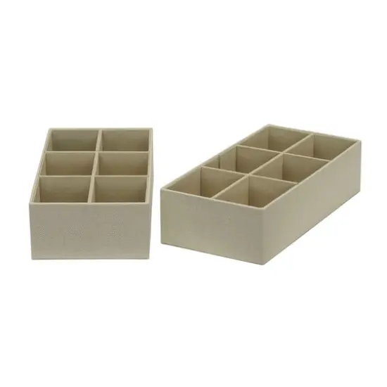 Household Essentials 3 Piece Drawer Organizers Starter Set White {7}