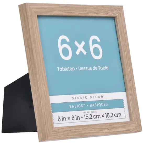 Basics™ 6" x 6" Linear Tabletop Frame by Studio Décor® Natural {3}