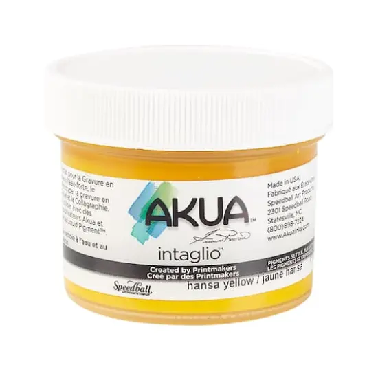 Speedball&reg; Akua&trade; Intaglio&trade; Ink, 2oz. Hansa Yellow {1}