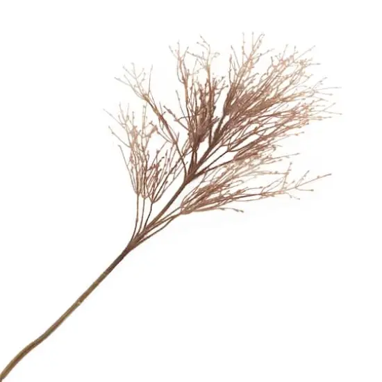 35" Flocked Fountain Grass Artificial Fall Harvest Spray {4}